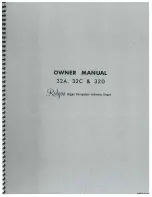 Rodgers 32A User Manual preview