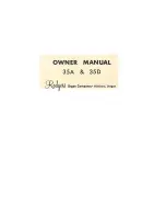 Предварительный просмотр 1 страницы Rodgers 35A Owner'S Manual