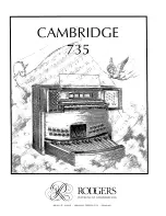 Rodgers Cambridge 735 User Manual предпросмотр