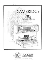 Rodgers Cambridge 785 Owner'S Manual предпросмотр