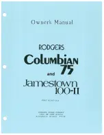 Rodgers Columbian 75 Owner'S Manual предпросмотр