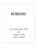 Rodgers Glasgow 740B Owner'S Manual предпросмотр