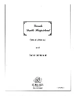 Предварительный просмотр 1 страницы Rodgers Grande Double Harpsichord Owner'S Manual And Technical Documentation