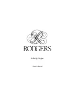 Rodgers Infinity organ Owner'S Manual предпросмотр