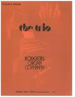 Предварительный просмотр 1 страницы Rodgers the trio Owner'S Manual