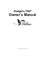 Предварительный просмотр 1 страницы Rodgers Trillium T967 Owner'S Manual