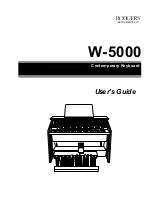 Предварительный просмотр 1 страницы Rodgers W-5000 User Manual