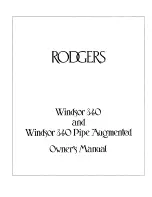 Rodgers Windsor 840 Owner'S Manual предпросмотр