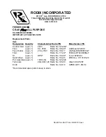 Rodix 121-500-0750 Adjustments And Set Up preview