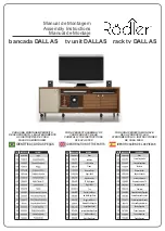 Rodler Dallas TV Unit Assembly Instructions Manual preview