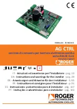 Roger Technology AG CTRL Instruction And Warnings For The Installer preview