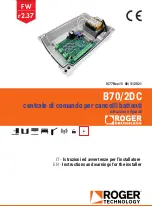 Preview for 1 page of Roger Technology B70/2DC/BOX Manual