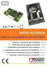 Roger Technology B71/BCHP Instruction And Warnings For The Installer preview