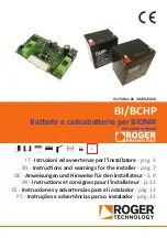 Предварительный просмотр 1 страницы Roger Technology BIONIK BCHP Instruction And Warnings For The Installer