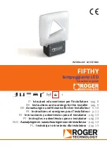 Roger Technology FIFTHY Series Instruction And Warnings For The Installer предпросмотр