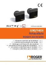 Preview for 1 page of Roger Technology G90/F4ESI Instruction And Warnings For The Installer