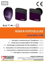 Roger Technology G90 Series Instruction And Warnings For The Installer предпросмотр