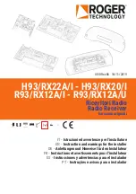 Roger Technology H93/RX22A/I Instruction And Warnings For The Installer предпросмотр