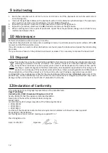 Preview for 12 page of Roger Technology M90/F4ES Instruction And Warnings For The Installer