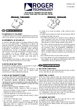 Preview for 1 page of Roger Technology R80/TX102 Instructions