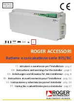 Preview for 1 page of Roger B71/BC Series Instruction And Warnings For The Installer