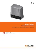Roger BG30 Series Instructions And Recommendations For The Installer preview