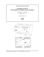 Preview for 1 page of Roger PR411DR Installation Manual