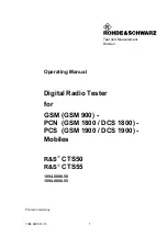 Preview for 1 page of Rohde & Schwarz 1094.0006.50 Operating Manual