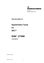 Rohde & Schwarz 1094.0006.60 Operating Manual preview