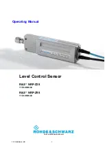 Rohde & Schwarz 1170.8008.02 Operating Manual preview