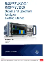 Preview for 1 page of Rohde & Schwarz 1330.5000K04 Getting Started