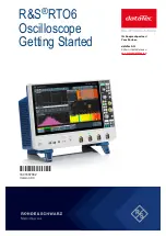 Preview for 1 page of Rohde & Schwarz 1802.0001K04 Getting Started