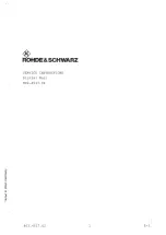 Предварительный просмотр 83 страницы Rohde & Schwarz 802.2020.52 Service Manual