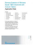 Preview for 1 page of Rohde & Schwarz AFQ100B Application Note