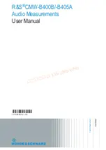 Rohde & Schwarz CMW-B400B User Manual предпросмотр