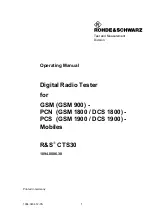 Rohde & Schwarz CTS30 Operating Manual preview