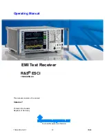 Rohde & Schwarz EMI Test ReceiverESCI Operating Manual preview