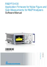 Preview for 1 page of Rohde & Schwarz FS-K30 Software Manual