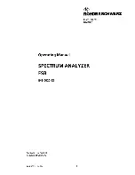 Rohde & Schwarz FSB Operating Manual preview