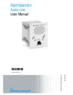 Rohde & Schwarz GB4000V User Manual предпросмотр