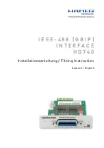 Rohde & Schwarz Hameg IEEE-488 GBiP Interface HO740 Fitting Instruction preview