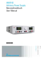 Предварительный просмотр 1 страницы Rohde & Schwarz HM8143 User Manual