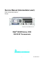 Rohde & Schwarz M3SR Series 4100 Service Manual предпросмотр