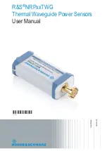 Предварительный просмотр 1 страницы Rohde & Schwarz NRP TWG Series User Manual