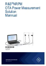 Предварительный просмотр 1 страницы Rohde & Schwarz NRPM OTA Power Measurement Solution Manual