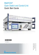 Rohde & Schwarz OSP-B011 Quick Start Manual preview