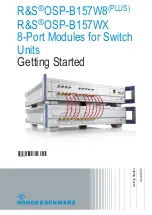 Rohde & Schwarz R&S OSP-B157W8 Getting Started preview