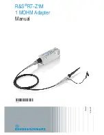 Rohde & Schwarz R&S RT-Z1M Manual preview