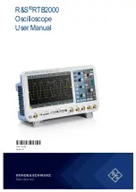 Rohde & Schwarz R&S RTB2000 User Manual preview