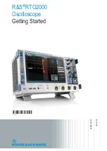 Preview for 1 page of Rohde & Schwarz R&S RTO2000 Series Getting Started